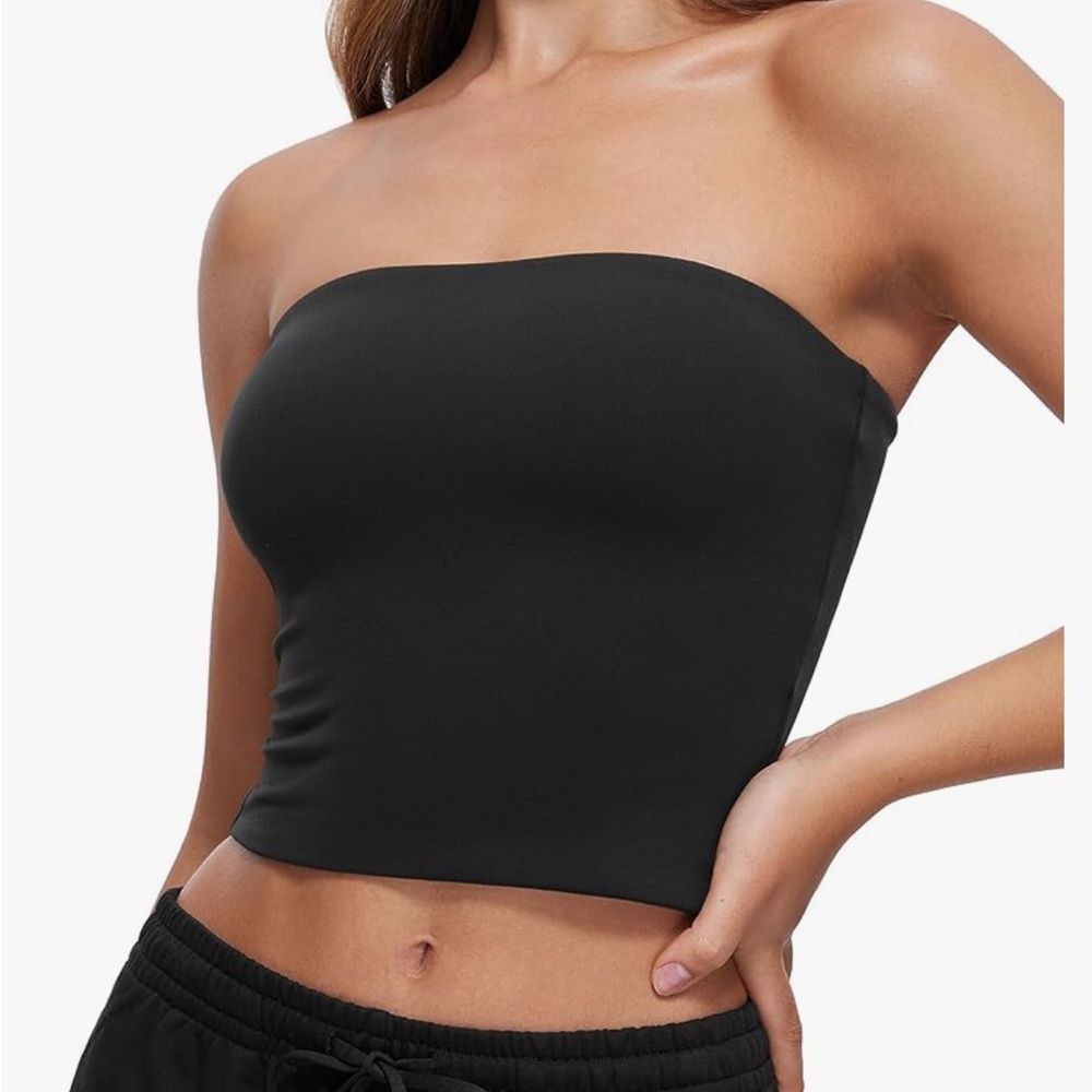 CRZ YOGA Butterluxe Double Lined Tube Tops for Women